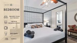 Giường trong phòng chung tại Villa for 50 ppl-Heated Pool & Private Cinema