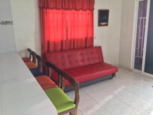 Istumisnurk majutusasutuses Apartamentos Rocky Cay Bay