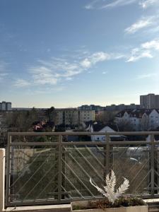 a view of a city from a balcony at ERBEX to in Dietzenbach