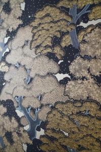 a close up of a painting of trees and clouds at Royal Elegance Apartment in Bucharest