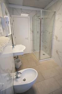Koupelna v ubytování Hotel Aldebaran