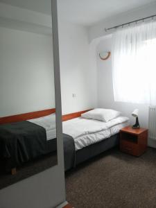 Postel nebo postele na pokoji v ubytování Hotel Dąbrowiak