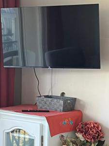 TV a/nebo společenská místnost v ubytování Appart -Rés du Parc-Hardelot-plage