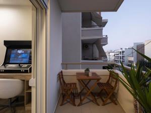 TV a/nebo společenská místnost v ubytování Office Space - Rethymno