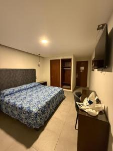TV a/nebo společenská místnost v ubytování Hotel Impala Veracruz