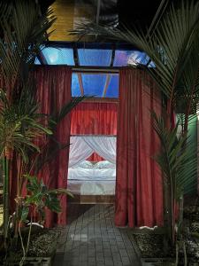 Giường trong phòng chung tại Casa Leona