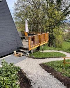 Zahrada ubytování Glamping Holiday House with terrace and sauna- no hot tub- Hisa oddiha + 9 fotografií