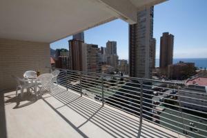 Ein Balkon oder eine Terrasse in der Unterkunft Apartamentos Niza