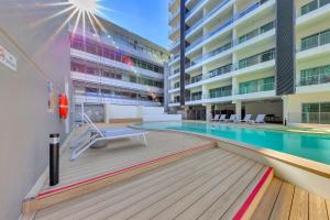 สระว่ายน้ำที่อยู่ใกล้ ๆ หรือใน Pandanas Apt 3 (Darwin CBD, Harbour views)