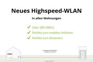 Captura de pantalla de una pantalla con signo de conexión WiFi de alta velocidad Aedes en Monteurzimmer Lippstadt, en Lippstadt