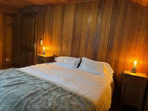 Posteľ alebo postele v izbe v ubytovaní Chalet Motta