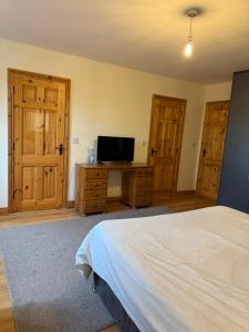 Televiisor ja/või meelelahutuskeskus majutusasutuses #3 - Spacious Ensuite Double Room with Sofa in Leitrim