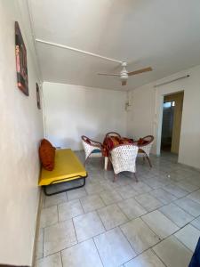 Posezení v ubytování Le petit coin tranquille