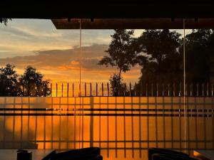 The sunrise or sunset as seen from a szállodákat or nearby