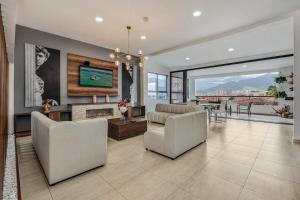 Χώρος καθιστικού στο Luxury Penthouse Con Aire acondicionado