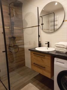 Koupelna v ubytování Apartament ósemka