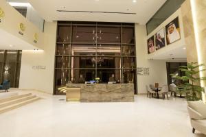 a lobby with a reception desk in a building at فندق ليورا Liora Hotel in Riyadh +37 photos