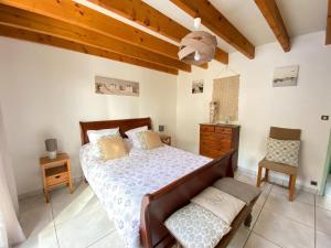 Postel nebo postele na pokoji v ubytování holiday home, Grayan-et-l'Hôpital