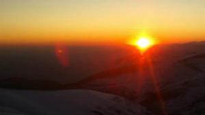 The sunrise or sunset as seen from moteleket or nearby