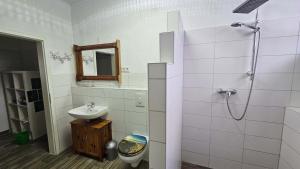 Ένα μπάνιο στο Ferienwohnung - Zur Schamper Mühle Gotthun +36 φωτογραφίες
