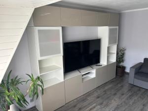 Televízia a/alebo spoločenská miestnosť v ubytovaní NaturHouse Poznań