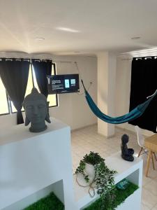 TV a/nebo společenská místnost v ubytování Espectacular Aparta Estudio