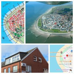 Nespecifikovaný výhled na destinaci Norderney nebo výhled na město při pohledu z apartmánu