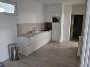 Kuchyň nebo kuchyňský kout v ubytování Berzsenyi Apartmanház