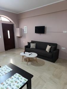 TV a/nebo společenská místnost v ubytování Savvas&Katia's luxury studio