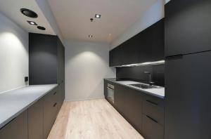 Η κουζίνα ή μικρή κουζίνα στο Oceanview Apartment Aalesund