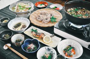 Pagkain sa o malapit sa ryokan na ito