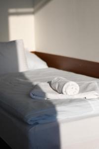 Postel nebo postele na pokoji v ubytování hotel Dobruška