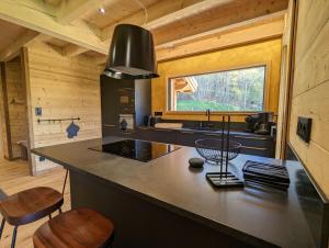 Kuchnia lub aneks kuchenny w obiekcie Chalet l'Appel de la Forêt