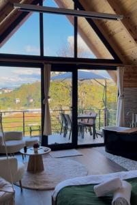 Nespecifikovaný výhled na hory nebo výhled na hory při pohledu z bed and breakfast
