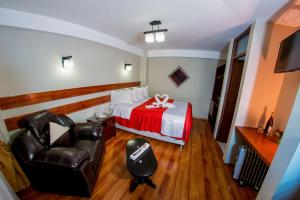 Katil atau katil-katil dalam bilik di Hostal Los Andes