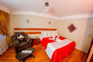 Katil atau katil-katil dalam bilik di Hostal Los Andes