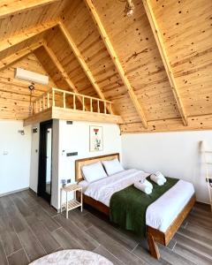 Postel nebo postele na pokoji v ubytování Ces bungalov