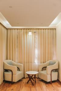 New Hotel Snow Crest的休息区