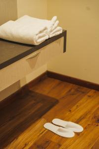 New Hotel Snow Crest客房内的一张或多张床位