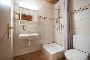 Koupelna v ubytování Hôtel Le Grand Chalet