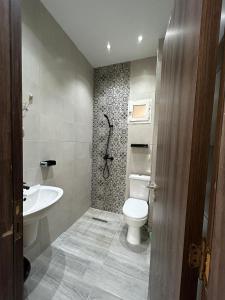 a bathroom with a toilet and a sink at Sable d'or in Tangier