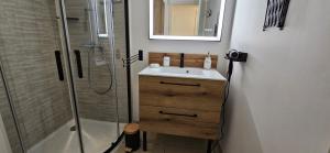 Koupelna v ubytování Appartement VOILES BLANCHES-Clim-Wifi-Plage a pieds + 7 fotografií