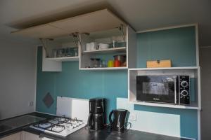 Kuchyň nebo kuchyňský kout v ubytování Ferienpark Süderstapel - Eidernest 3