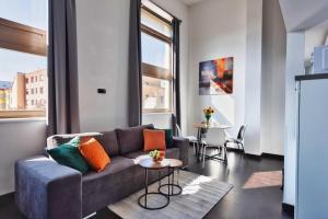 Posezení v ubytování Modern loft-apartments in Prague