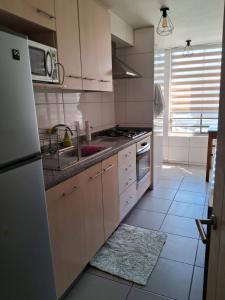 Kuchyň nebo kuchyňský kout v ubytování Departamento Av Alemania Mall Portal Temuco