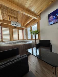 TV a/nebo společenská místnost v ubytování Vila Presjenica