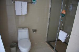 Bilik mandi di GreenTree Inn ShangHai JiaDing the South of F1 Circuit FangTai Hardware Market Express Hotel