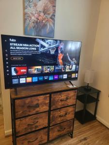 TV a/nebo společenská místnost v ubytování Comfortable Private Rooms in Rochester