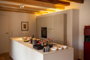 Kuchyň nebo kuchyňský kout v ubytování Ferienhaus am Park + 32 fotografií