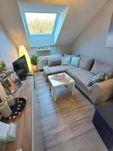 Posezení v ubytování Ferienwohnung Saarschleife